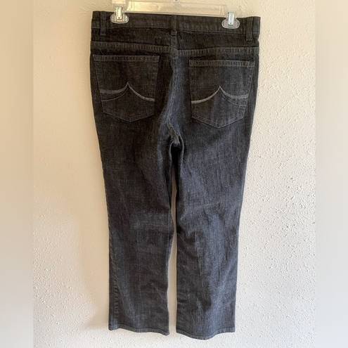 DKNY  Antiqued Black Boot Cut Mid Rise Cotton Jeans Pockets Size 10