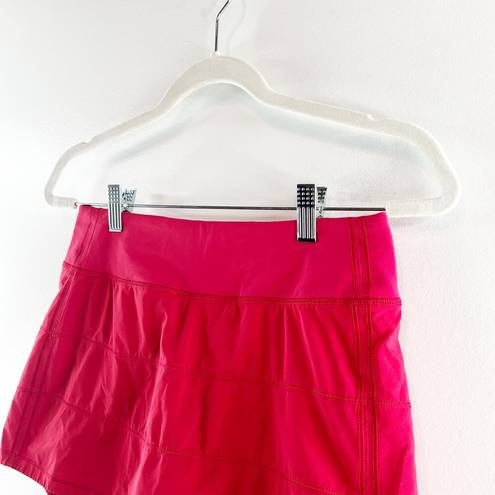 Lululemon  Pace Rival Tennis Golf Active Skirt Skort Mini Red Scarlet 4