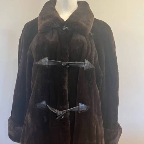 Onyx Galanos Black  Sheared Mink Fur Coat