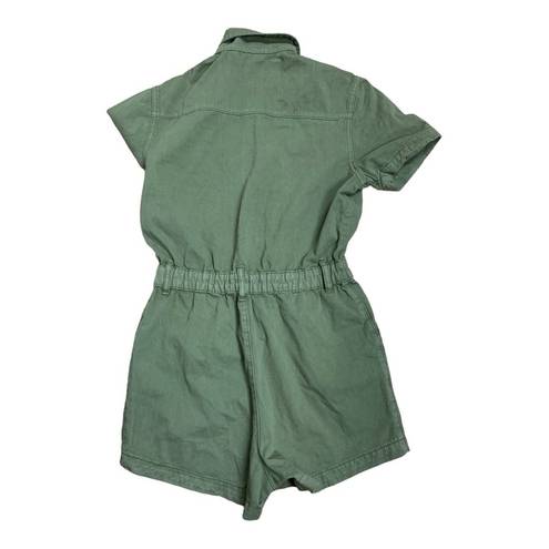 One Piece Kancan womens small  romper safari green army casual beach coastal res