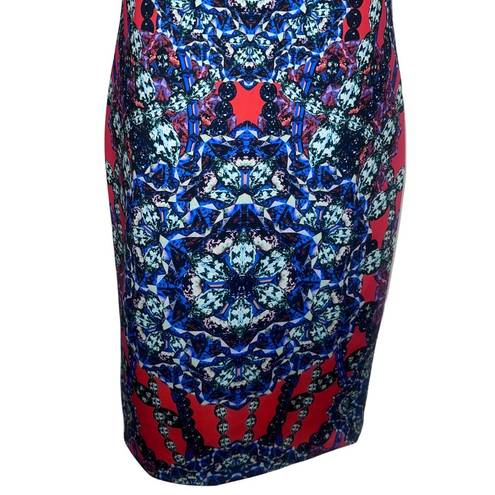 Hunter Bell  Shannon Jewels Print‎ Scuba Sleeveless Above The Knee Dress Size M