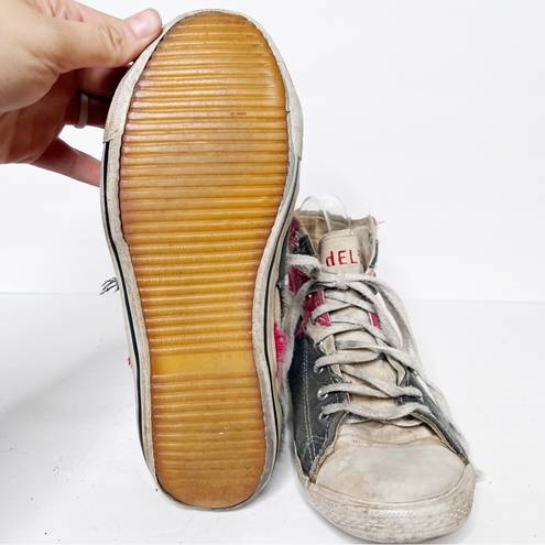 Dolls Kill Vintage Y2K Delias by  British Flag Canvas High Top Sneakers Size 9