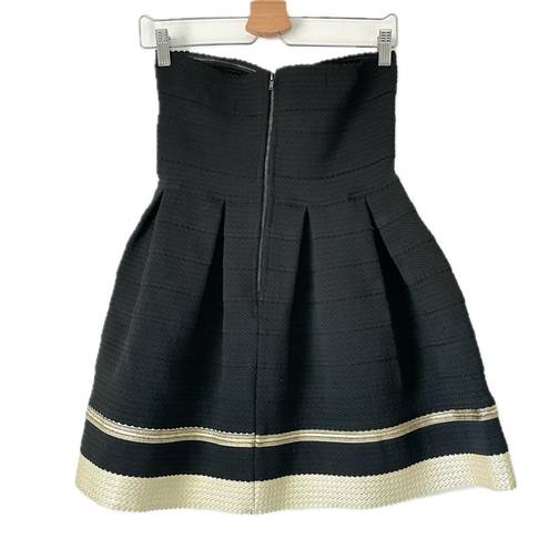 Sans Souci  Holly Go Lightly Dress Black Gold Bandage Scuba Women’s Size Small S