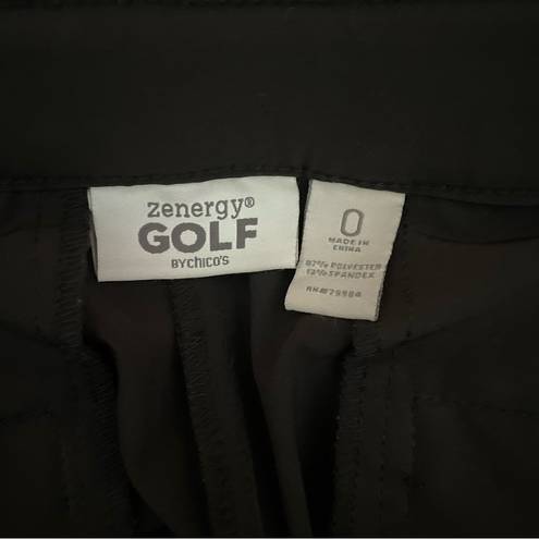 Chico's  Zenergy Golf Black Bermuda Shorts Size 0