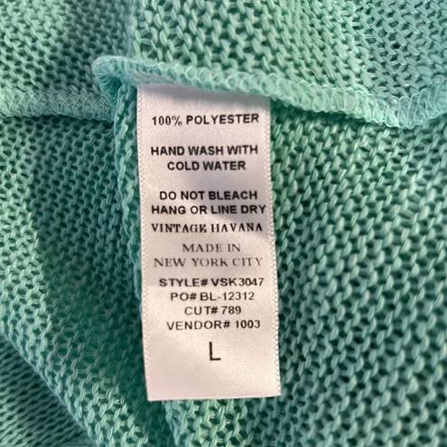 Vintage Havana LARGE MINT GREEN RACER BACK KNIT TANK TOP WITH STARS New