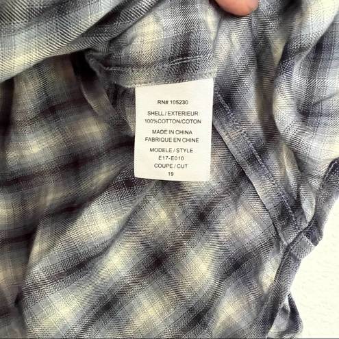 Equipment  Plaid Cotton Long Sleeve Button Up XS