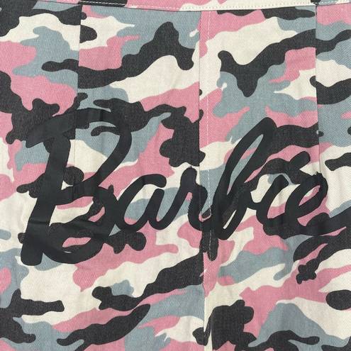 Missguided Barbie  Pink Black Camo Frayed Shorts Weird Barbie Size 6