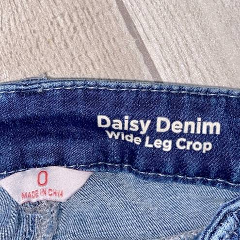 Daisy Laurie Felt  Denim wide leg crop size 0