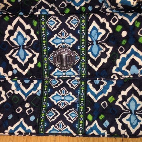 Vera Bradley Retired  Turnlock Satchel Ink Blue