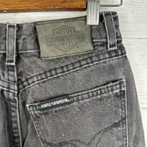 Harley Davidson  VTG Womens size 4 Petite Black Wash Classic Skinny Leg Jeans