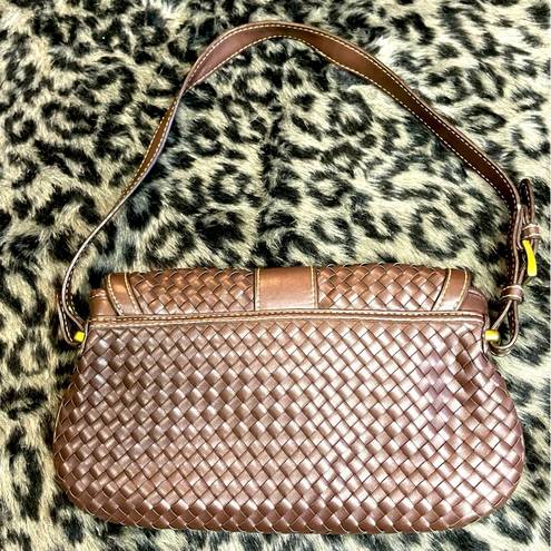 Loft 🛍👜 Ann Taylor  Brown Basket Weave Handbag Purse Shoulder Bag