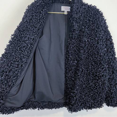 Chelsea28  Black Faux Fur Oversized Teddy Coat Jacket Size XS