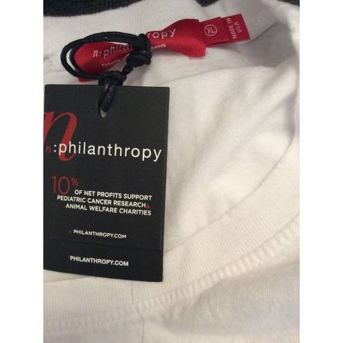 n:philanthropy  | White Zander Tee Size XL New NWT Womens Distressed