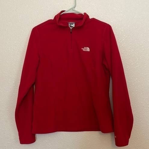 The North Face  Red Fleece Quarter Zip