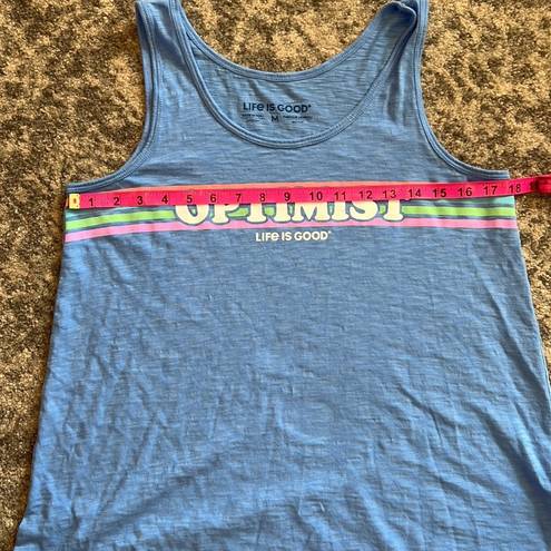 Life is Good  Women's Optimist Retro Stripe Textured Slub Tank