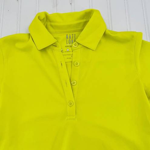 Polo Kate Lord Performance Short Sleeve Golf  Shirt Size Small Yellow Pullover