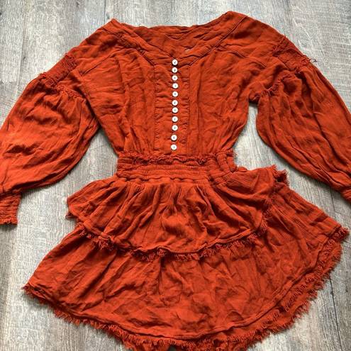 Free People Orange  Dress