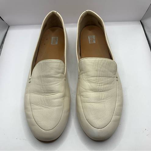 FitFlop   Leather white Slip on Penny Loafers Kiltie Womens Size US 10 comfort