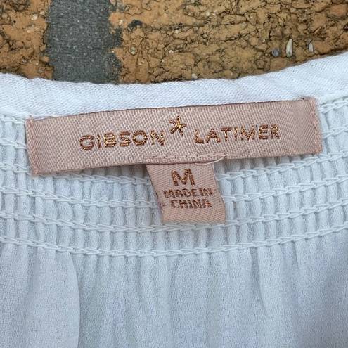 Gibson Latimer Gibson & Latimer White Embroidered dress medium