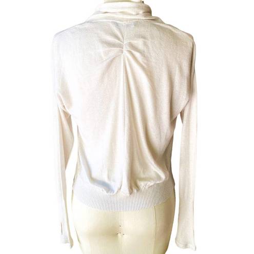 The North Face  Cream Waterfall Cardigan Thumbholes Open Sweater ~ Women's SMALL