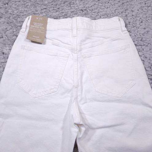 Madewell READ  Curvy Perfect Vintage Jeans High Rise Tapered Tile White Size 25