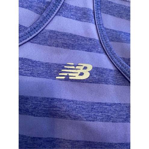 New Balance  Lightning Dry Striped Racerback Tank Top Athletic Athleisure