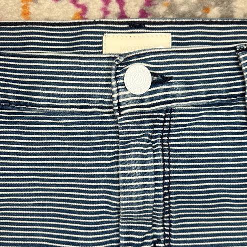 MOTHER Denim  S.N.S Striped Jean On The Road Mini Skirt Size 27