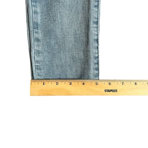 American Eagle  Womens Stretch 8 Long Skinny Distressed Light Wash Denim Jeans