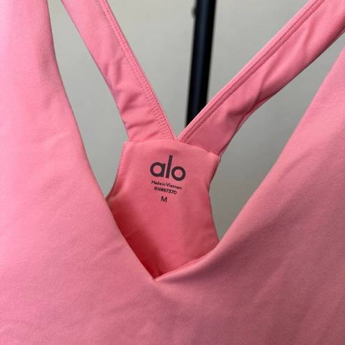 Alo Yoga Alo airbrush Real Bra Tank in Macaron Pink size M