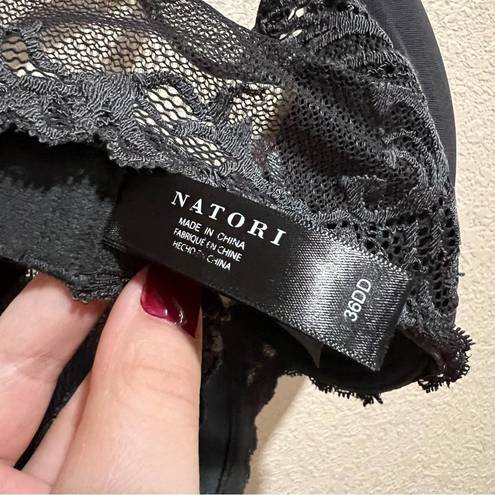 Natori  dark charcoal gray lace bra - size 36DD