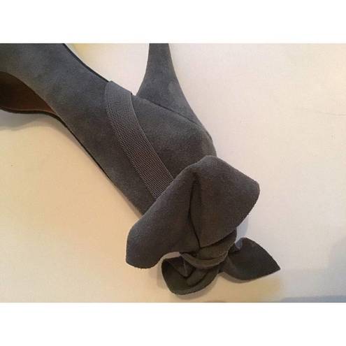 Kelsi Dagger  GREY SUEDE PLATFORM BOW 8M