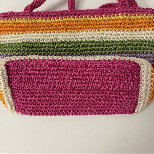 The Sak  Colorful Stripe Crochet Shoulder Bag Purse