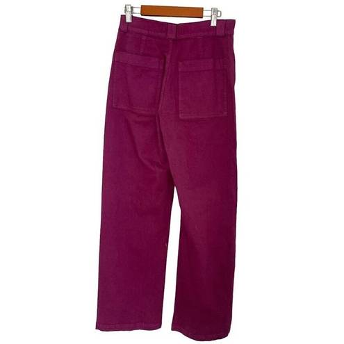 Madewell  Emmett 2.0 Wide-Leg Pants Women's Size 25 Iris Bloom Purple NWT