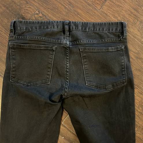 J.Crew  Toothpick Black Denim Skinny Ankle 28