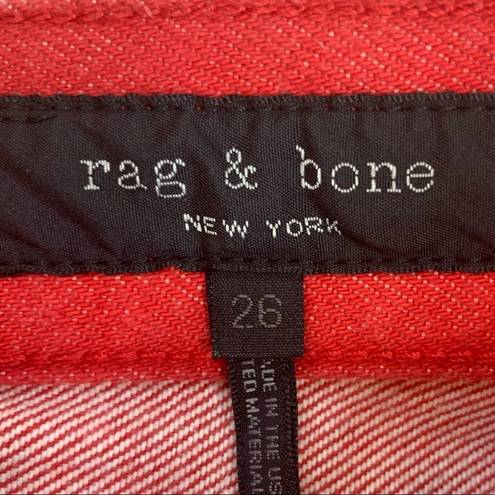 Rag and Bone  Moss Red Denim Mini Skirt Size S