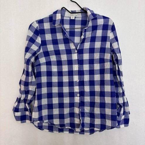 Coldwater Creek 4/$25  plaid button up small