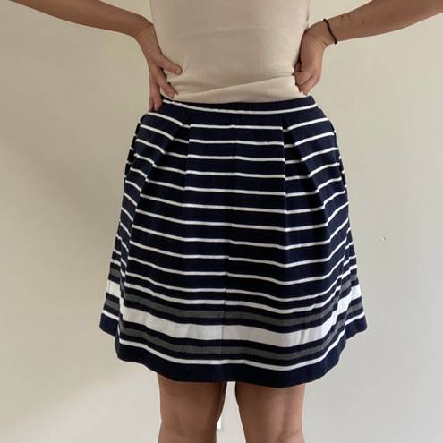 Max Studio Dark Navy Mini Skirt Stripes Size Small