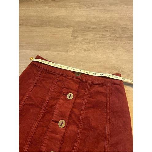 Pilcro and the Letterpress  Anthropologie High Rise Corduroy Skirt Size 0