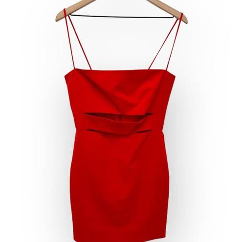 Michelle Mason  Cutout Mini Dress Cocktail Party Strappy Bodycon Sheath Size 0