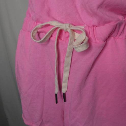 N: Philanthropy Pink Powder Romper Keyhole Shorts Tie Waist