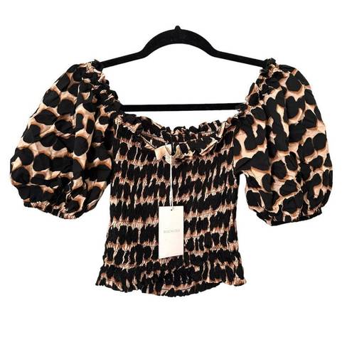 J.O.A. BEACHGOLD Puff Sleeve Crop Top NWT Sz S