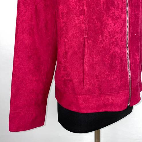 Studio Works  Pink Zip Jacket With Snakeskin Collar