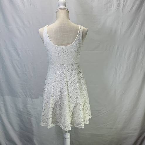 Aeropostale Crochet Lined White Mini Sundress Size Small