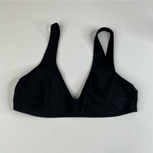 Aerie  Black Scoop Bikini Top Size Large