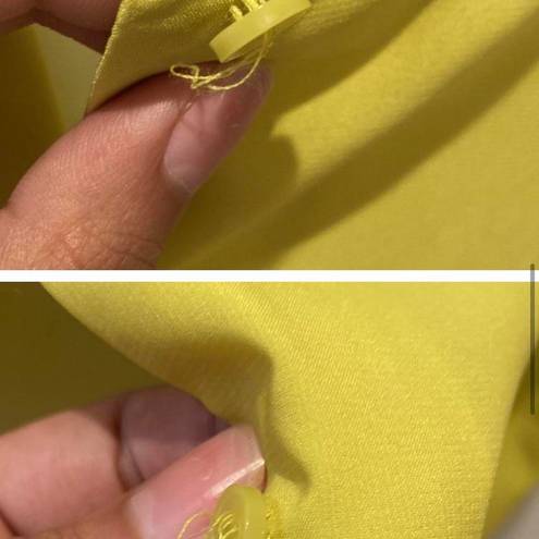 Premise Studio Lime Green Button Up Shirt Blouse