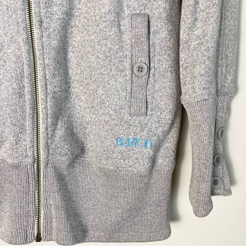 Burton  Minx DryRide Full Zip Longline Jacket Sweater Fleece Heather Grey Large