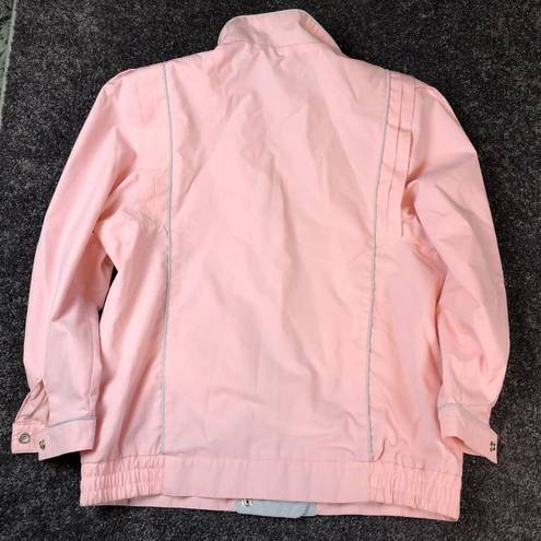 Mulberry Vintage 1980s  STREET Small Bomber Jacket Pink Shoulder Pads Windbreaker