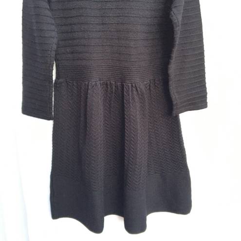 Jessica Simpson NWT L  Black Winter Midi Formal Long Sleeve Women’s Cocktail Dress