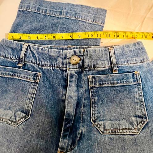 Pilcro  The Skipper High Rise Jeans Women Size 30 Wide Leg Cropped Anthropologie