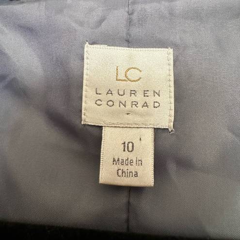 LC Lauren Conrad  Women's Peplum Vest Gray Faux Suede Peplum Vest